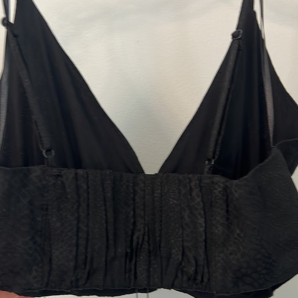 NWT Mustard Seed, snakeskin print bralette, black size medium - Picture 4 of 5